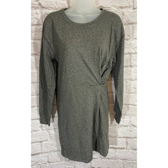 Cabi 3650 Put On Dress XS Gray Sweatshirt Gathered Waist Stretch Pullover 85 - Picture 5 of 11